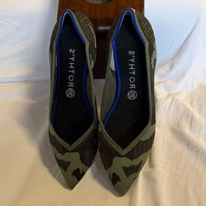 Rothy's Green and Black Camouflage Flats